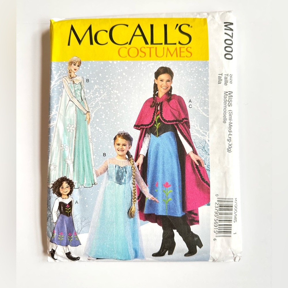 McCall's M7000 Costume Pattern- Miss(adult) sizes s-xl (8-22) new/uncut